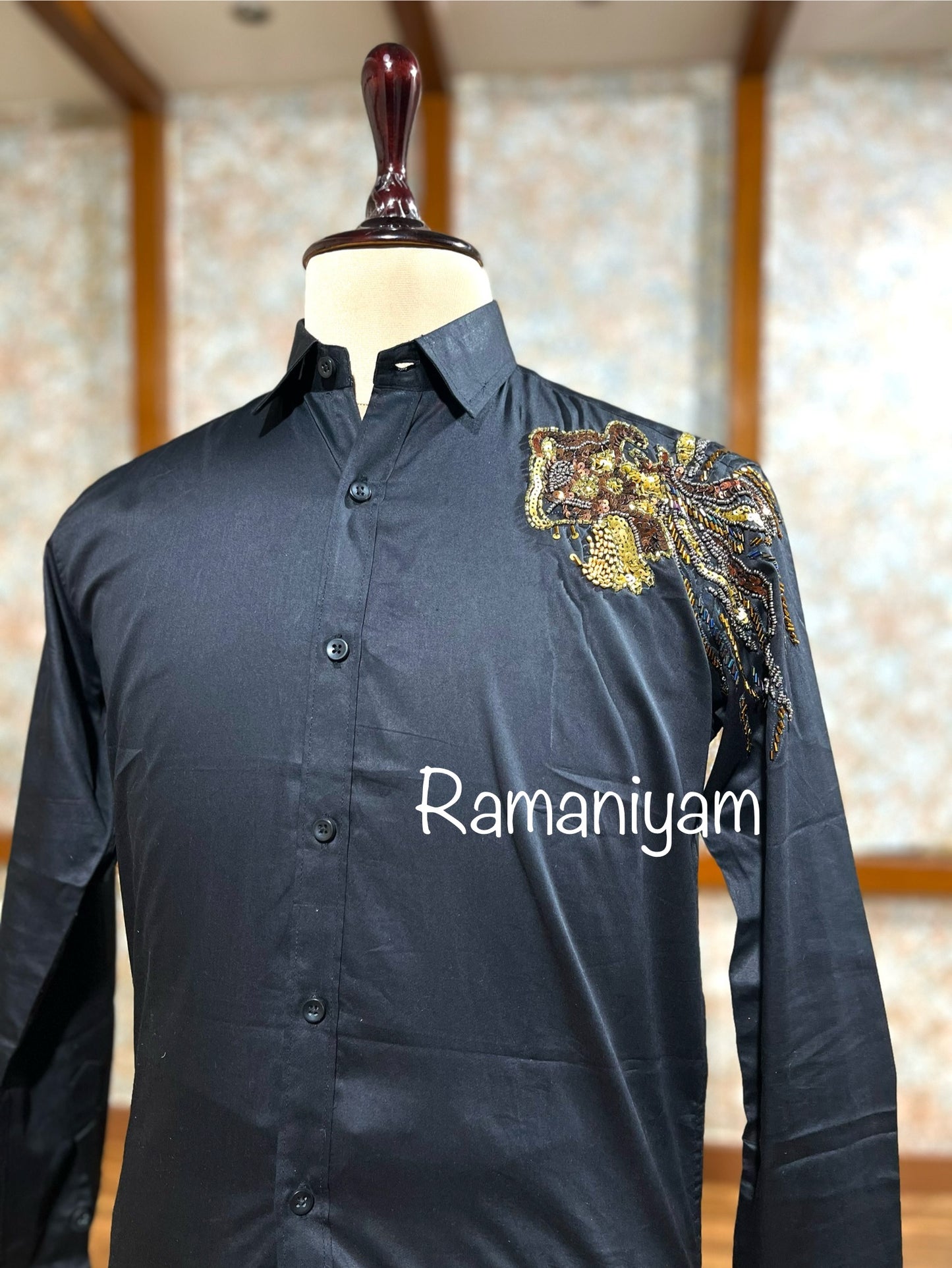 Tiger embroidery shirt and dothi Menswear