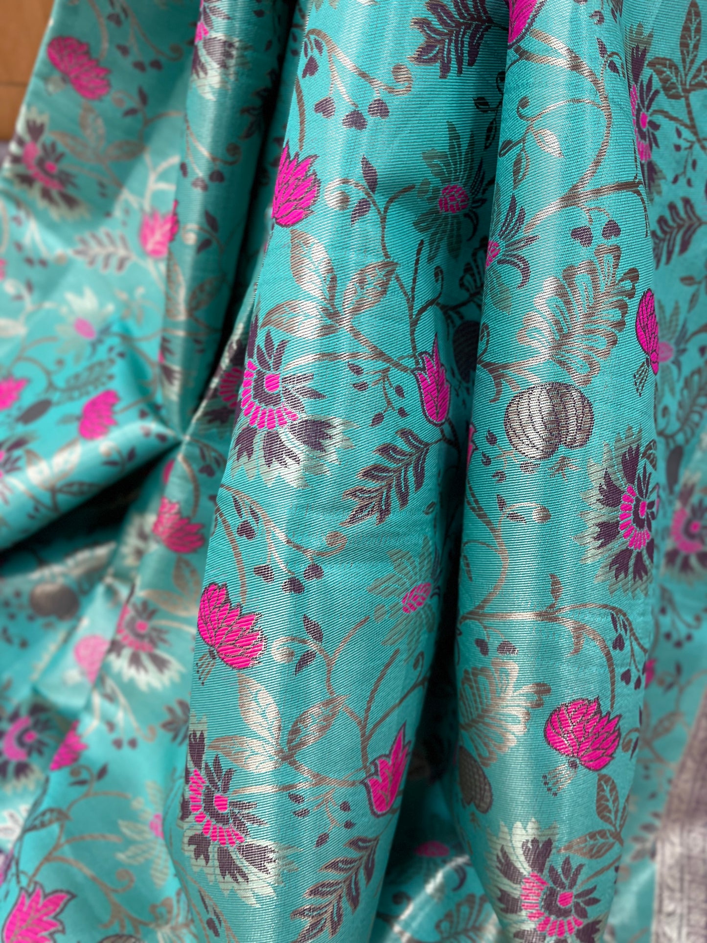 Kanchi Tissue saree with cutwork blouse