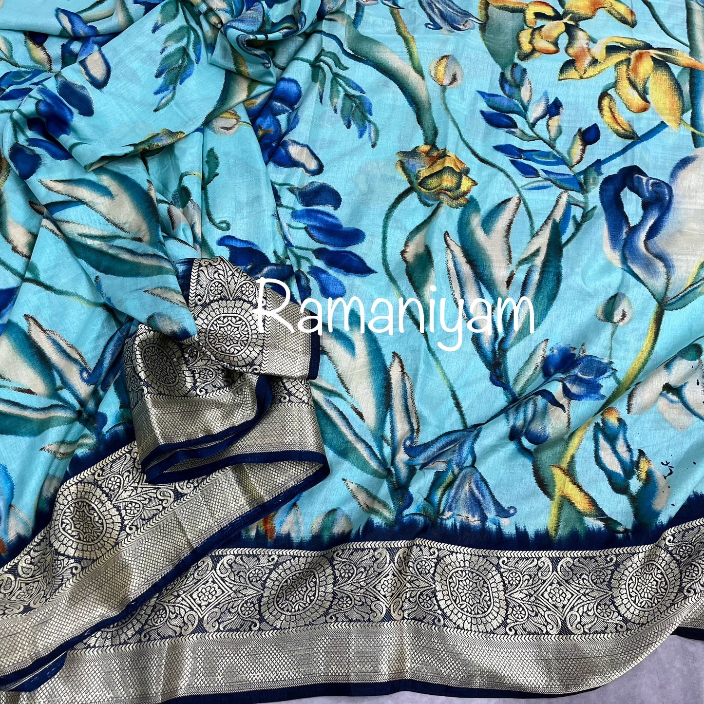 Crape soft silk printed saree