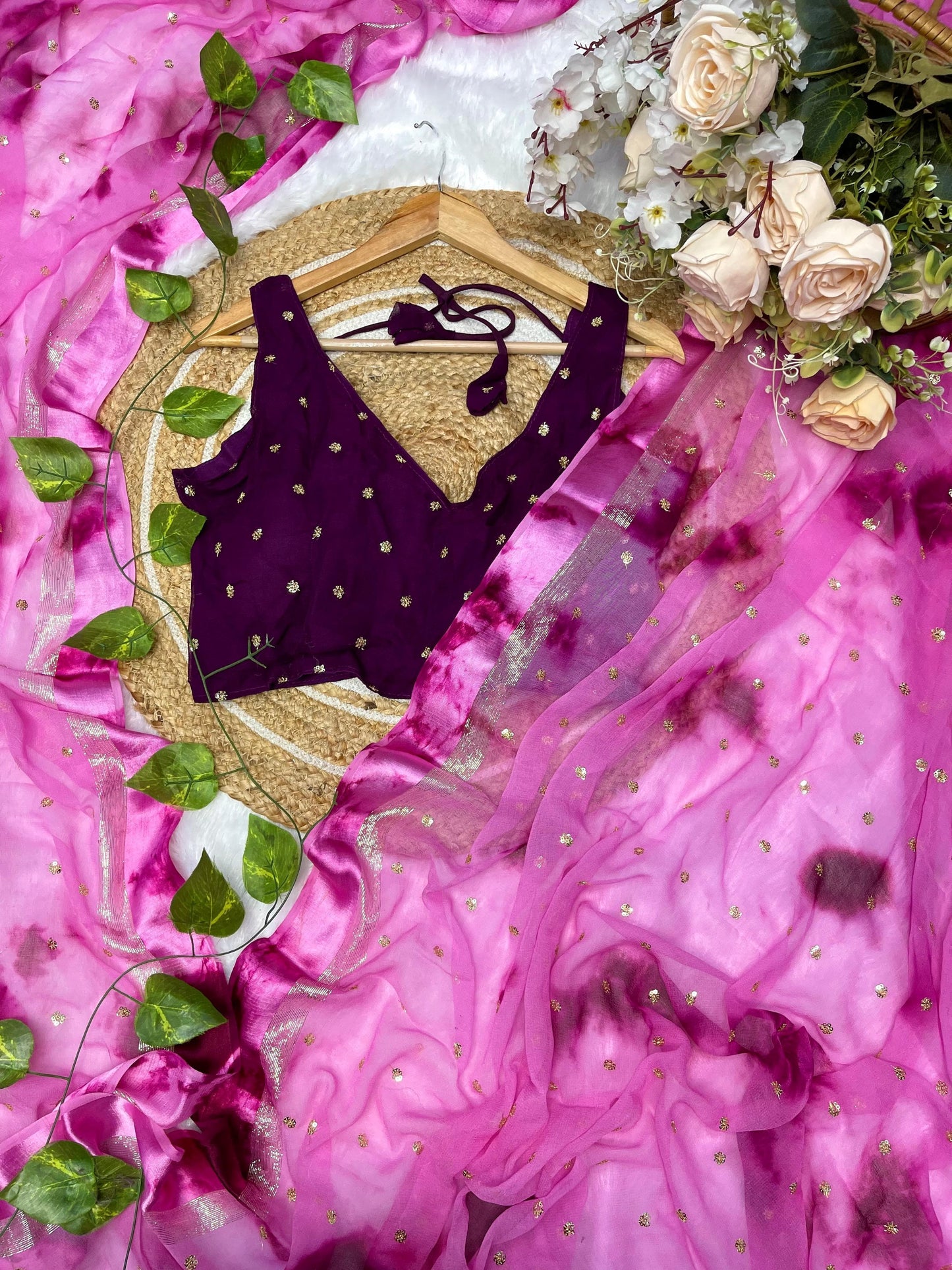 Cocktail party wear sarees with sleeveless blouses