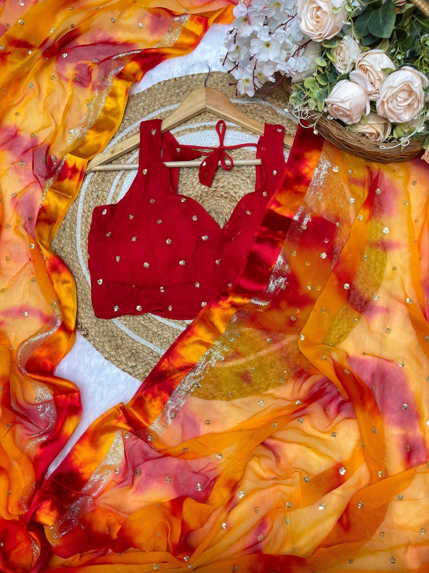 Cocktail party wear sarees with sleeveless blouses