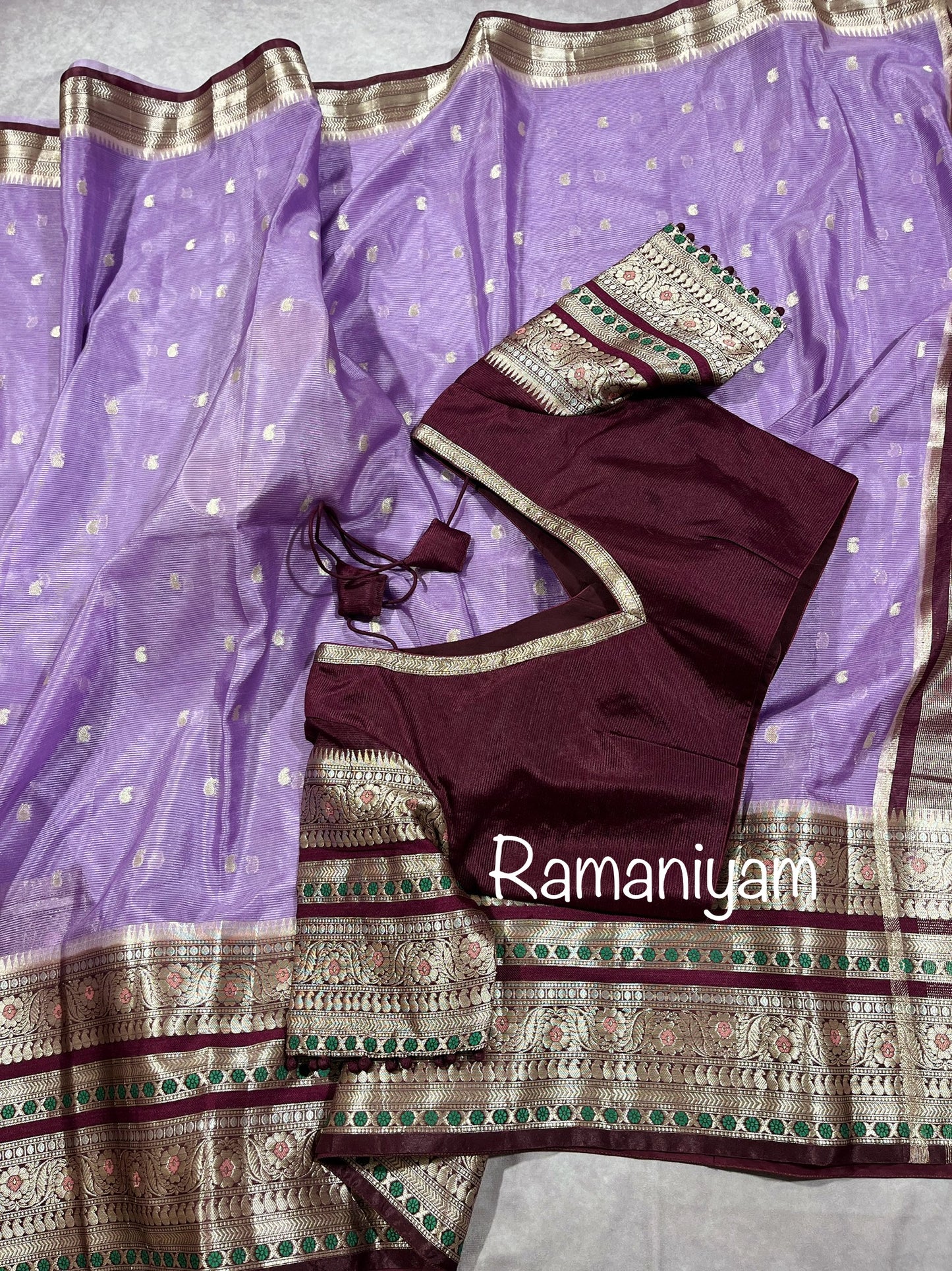Lavander Kanchi Kota saree