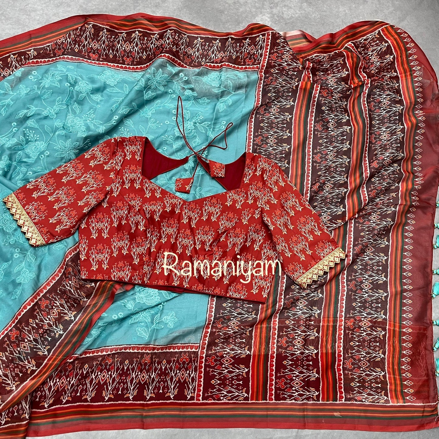 Patola Chikankari smooth georgette sarees