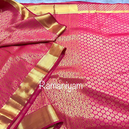 Royal pink Kanchi Lightweight Saree