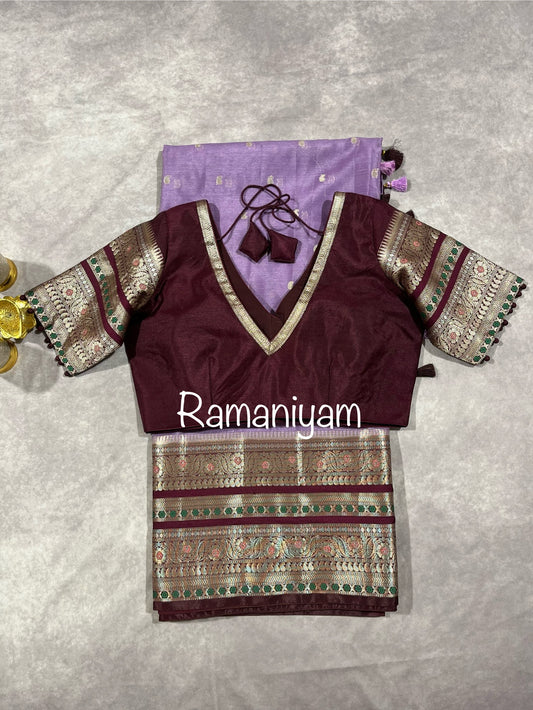 Lavander Kanchi Kota saree