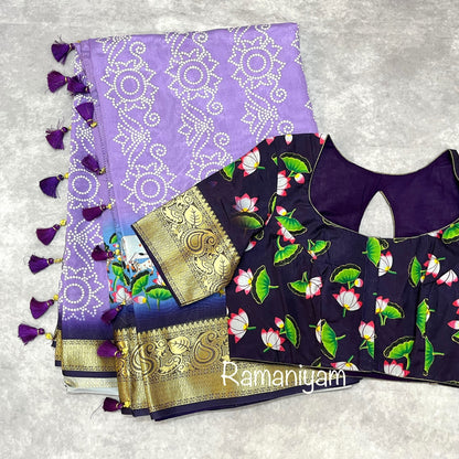 SilkSplendor Pichwai Painted Saree