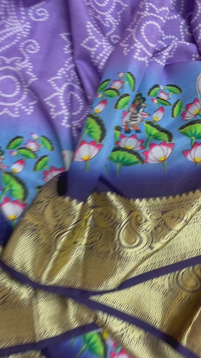 SilkSplendor Pichwai Painted Saree